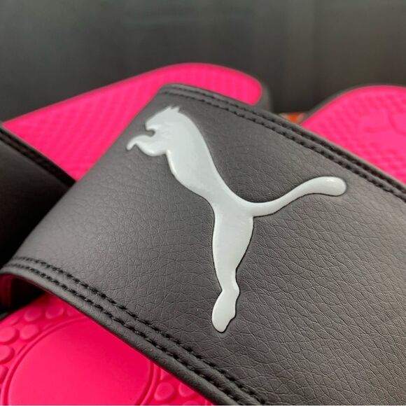 Puma Cool Cat Pink And Silver Women’s Slides - Picture 5 of 9